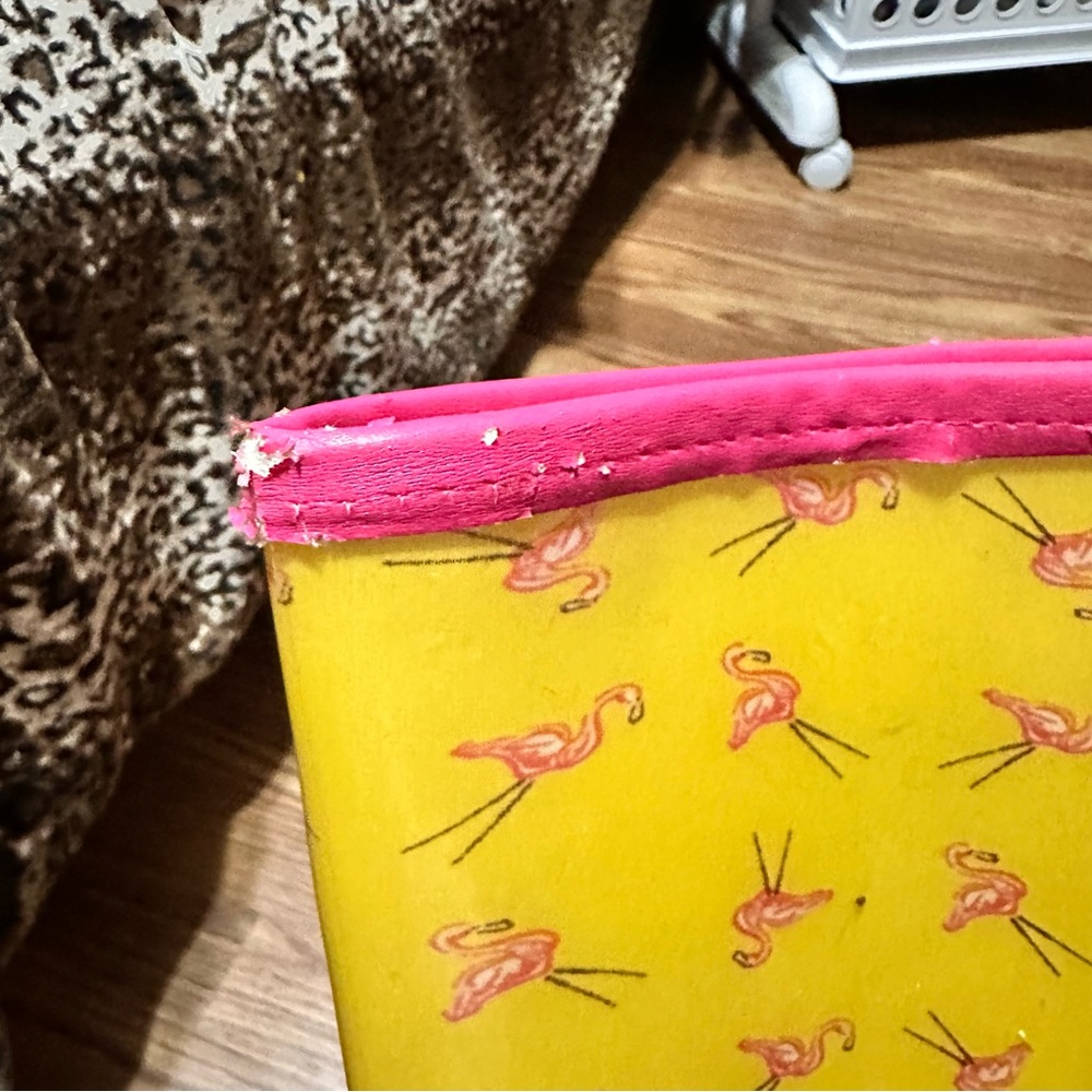 Yellow Rain Boots with Pink Flamingo Print - Picture 6 of 6